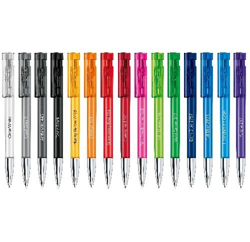 Senator® Liberty Clear Plastic Ballpen With Metal Nose Cone